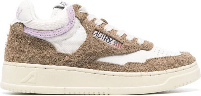 Autry Open lace-up sneakers Brown