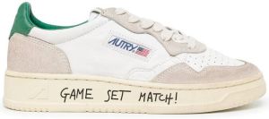 Autry slogan-sole panelled sneakers White