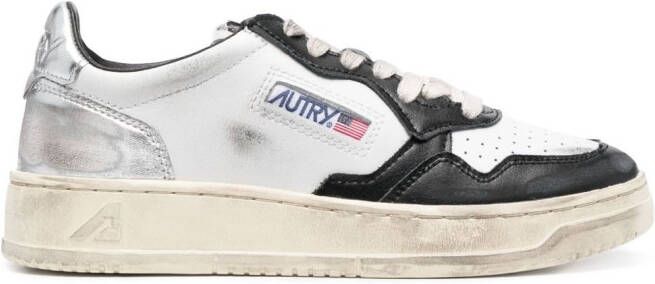 Autry Super Vintage distressed leather sneakers White
