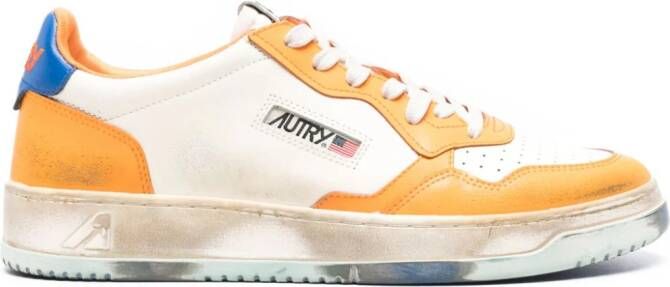 Autry Super Vintage leather sneakers Orange