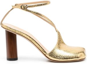 A.W.A.K.E. Mode Christine asymmetric sandals Gold