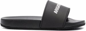 Axel Arigato logo-print slides Black