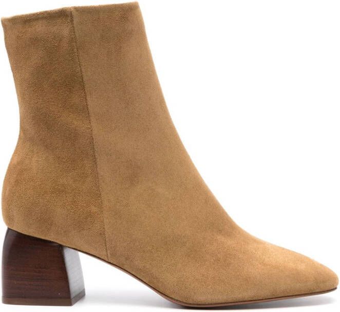 Ba&Sh Cecily 55mm suede boots Neutrals