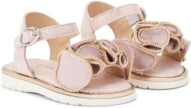BabyWalker appliqué-detail leather sandals Pink