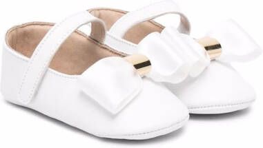 BabyWalker bow-embellished ballerinas White