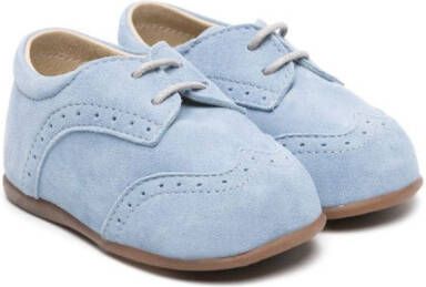 BabyWalker brogue-trim suede pre-walkers Blue