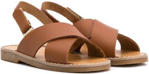 BabyWalker cross strap sandals Brown