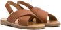 BabyWalker cross strap sandals Brown - Thumbnail 1
