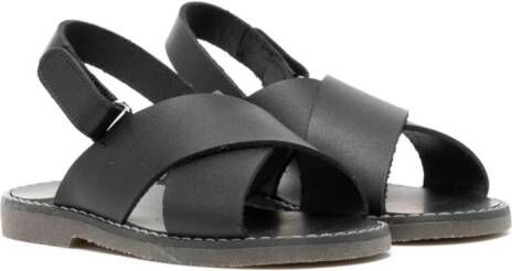 BabyWalker crossover leather sandals Black