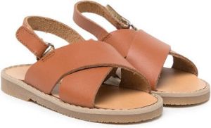 BabyWalker crossover strap sandals Brown