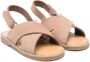 BabyWalker crossover-strap suede sandals Neutrals - Thumbnail 1