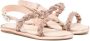 BabyWalker crystal-embellished braided sandals Pink - Thumbnail 1
