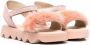 BabyWalker faux fur-trim sandals Pink - Thumbnail 1