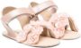 BabyWalker floral-appliqué leather sandals Pink - Thumbnail 1