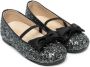 BabyWalker glitter bow-embellished ballerina shoes Black - Thumbnail 1
