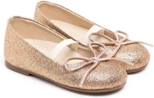 BabyWalker lace-up glitter ballerinas Gold