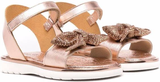 BabyWalker open-toe leather sandals Gold
