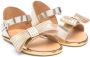 BabyWalker Restraint bow-detail metallic sandals Gold - Thumbnail 1