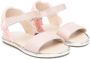 BabyWalker Restraint floral-appliqué metallic sandals Pink - Thumbnail 1