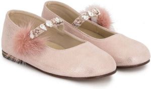 BabyWalker rhinestone embellished ballerinas Pink