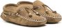 BabyWalker round-toe suede moccasins Brown - Thumbnail 1