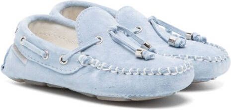 BabyWalker tassel-detail suede loafers Blue