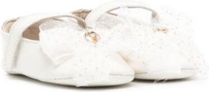 BabyWalker tulle-flower detail ballerinas White
