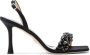 Badgley Mischka Leanna 85mm crystal sandals Black - Thumbnail 1