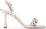 Badgley Mischka Leanna 85mm crystal sandals Silver - Thumbnail 1