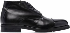 Baldinini almond-toe lace-up bootie Black