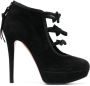 Baldinini 130mm bow-detail suede pumps Black - Thumbnail 1