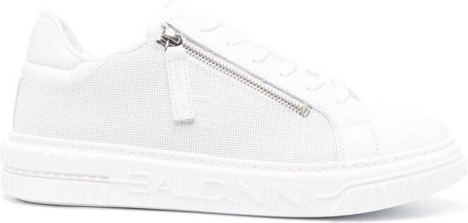 Baldinini embossed-logo lace-up sneakers White