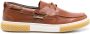 Baldinini front tie-fastening boat shoes Brown - Thumbnail 1
