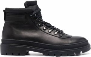 Baldinini lace-up leather boots Black