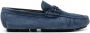 Baldinini logo-plaque calf-leather loafers Blue - Thumbnail 1