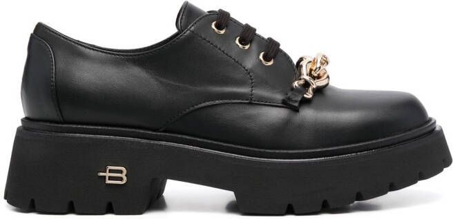 Baldinini logo-plaque lace-up chunky shoes Black