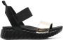 Baldinini logo-tape flatform sandals Black - Thumbnail 1