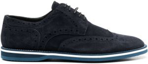 Baldinini perforated-detail lace-up brogue shoes Blue