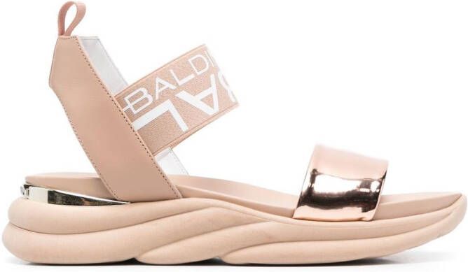 Baldinini rose-gold strap sandals Pink