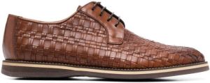 Baldinini woven leather Derby shoes Brown