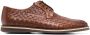 Baldinini woven leather Derby shoes Brown - Thumbnail 1