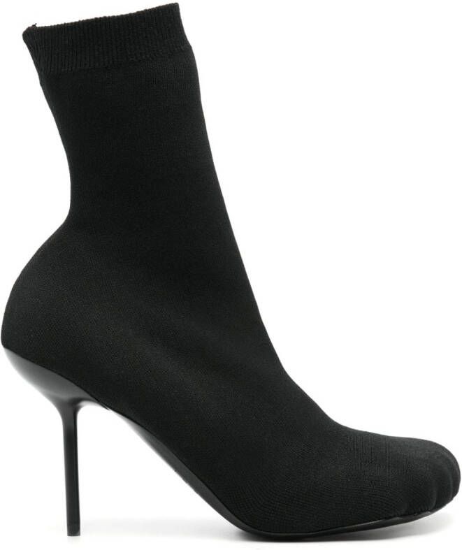 Balenciaga 100mm knitted ankle boots Black