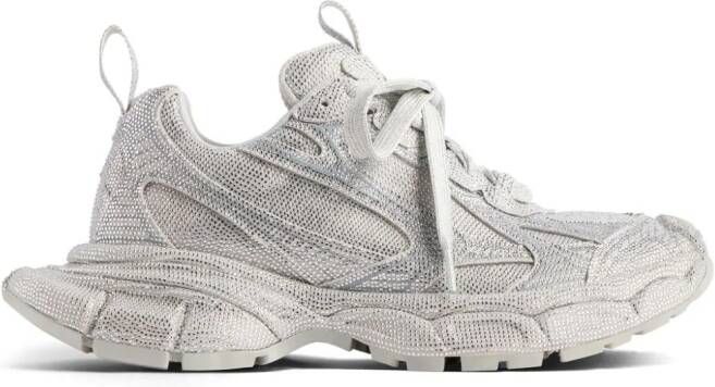 Balenciaga 3XL rhinestoned chunky sneakers White