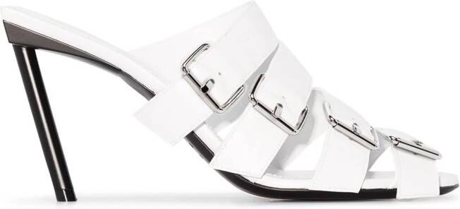Balenciaga 80mm leather mules White