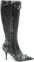 Balenciaga 90mm Cagole leather boots Grey - Thumbnail 1