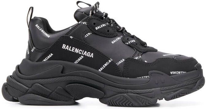 Balenciaga Allover Logo Triple S sneakers Black