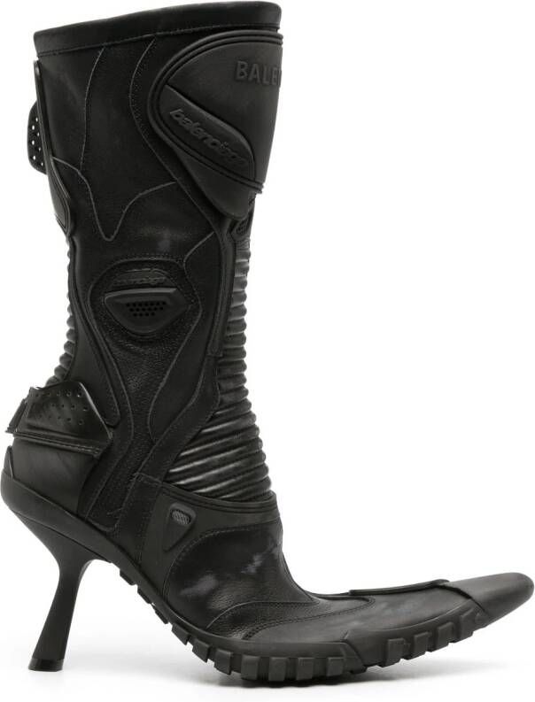 Balenciaga Biker 90mm leather boots Black