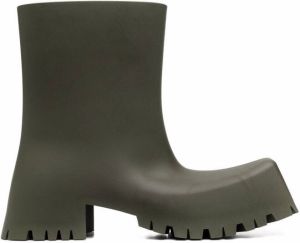 Balenciaga block-heel ankle boots Green