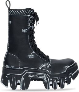 Balenciaga Bulldozer lace-up boots Black