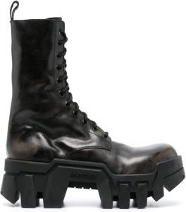Balenciaga Bulldozer lace-up boots Black